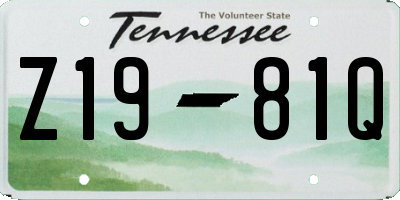 TN license plate Z1981Q