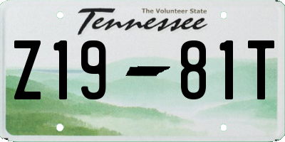 TN license plate Z1981T