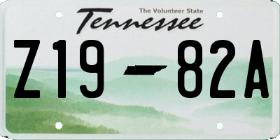 TN license plate Z1982A