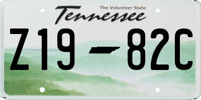 TN license plate Z1982C