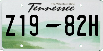 TN license plate Z1982H