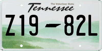 TN license plate Z1982L
