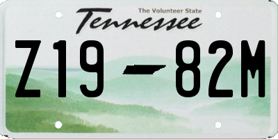 TN license plate Z1982M
