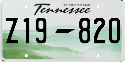 TN license plate Z1982O