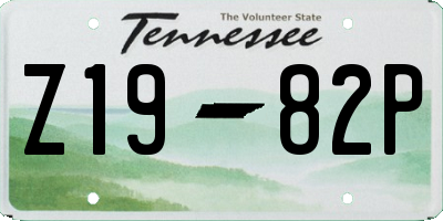 TN license plate Z1982P