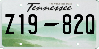 TN license plate Z1982Q