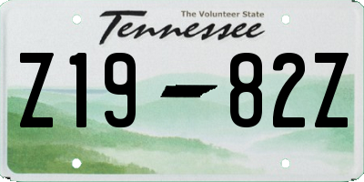 TN license plate Z1982Z