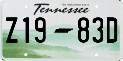 TN license plate Z1983D