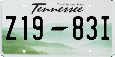 TN license plate Z1983I
