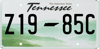 TN license plate Z1985C