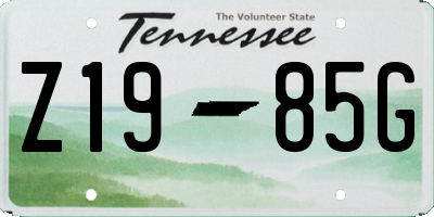 TN license plate Z1985G