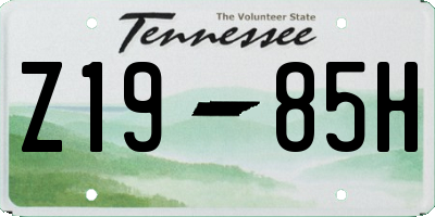 TN license plate Z1985H
