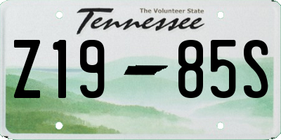 TN license plate Z1985S