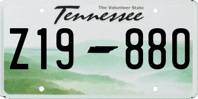 TN license plate Z1988O