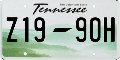 TN license plate Z1990H