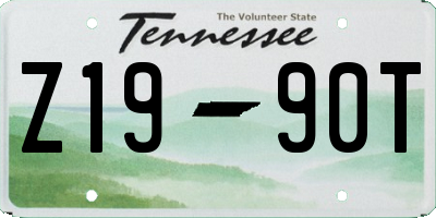 TN license plate Z1990T