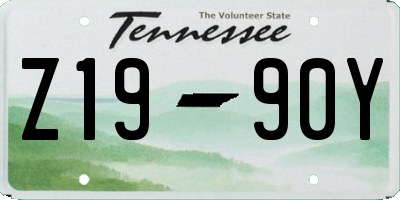 TN license plate Z1990Y