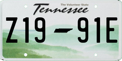 TN license plate Z1991E