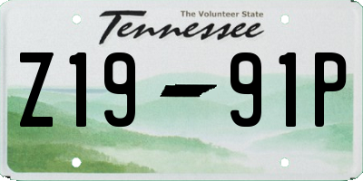 TN license plate Z1991P