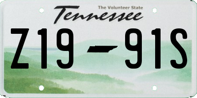 TN license plate Z1991S