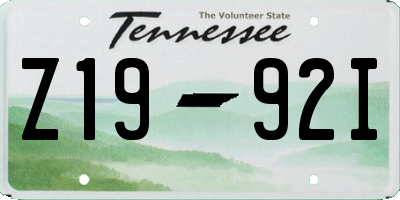 TN license plate Z1992I