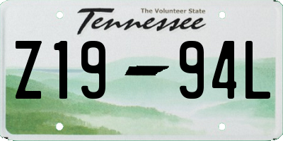 TN license plate Z1994L