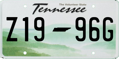 TN license plate Z1996G