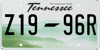 TN license plate Z1996R