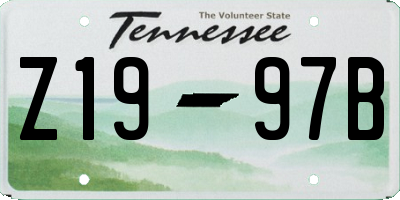 TN license plate Z1997B