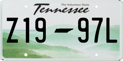 TN license plate Z1997L