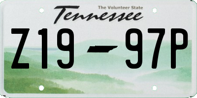 TN license plate Z1997P