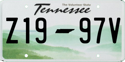 TN license plate Z1997V