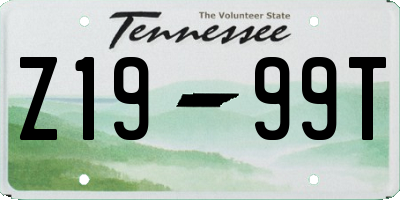 TN license plate Z1999T