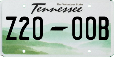 TN license plate Z2000B