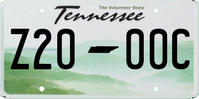 TN license plate Z2000C