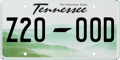 TN license plate Z2000D