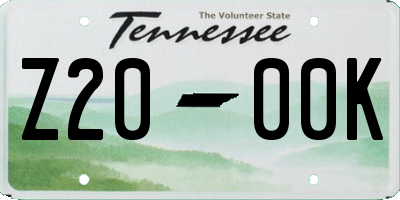 TN license plate Z2000K