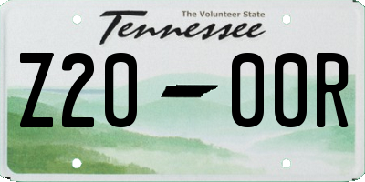 TN license plate Z2000R
