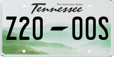 TN license plate Z2000S