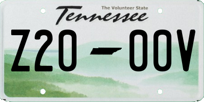 TN license plate Z2000V