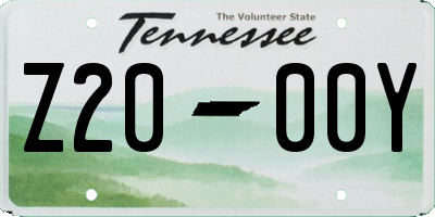 TN license plate Z2000Y
