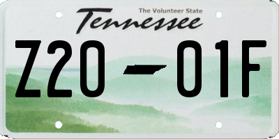 TN license plate Z2001F