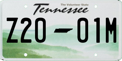TN license plate Z2001M