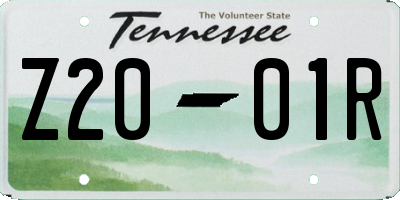 TN license plate Z2001R