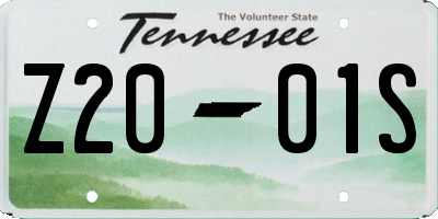 TN license plate Z2001S