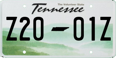 TN license plate Z2001Z