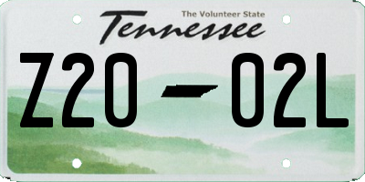 TN license plate Z2002L