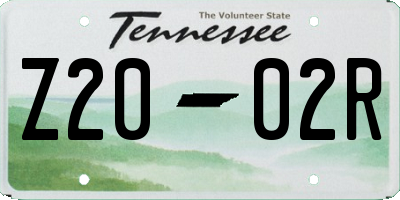 TN license plate Z2002R