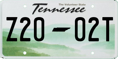 TN license plate Z2002T