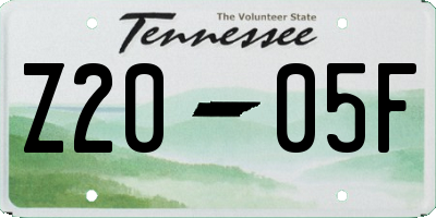 TN license plate Z2005F